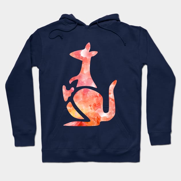 Kangaroo Watercolor Hoodie by Shrenk